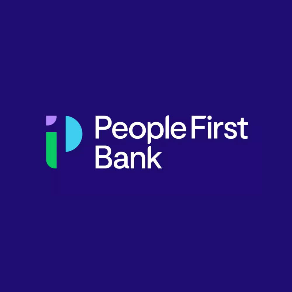 The People First Bank logo and title text. 