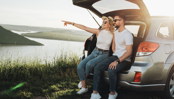 Couple goes for a scenic drive