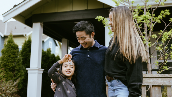 Family gets the keys for new home.