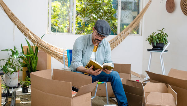 Man moves into his new home