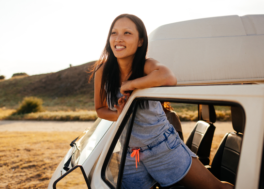 Friends on a road trip