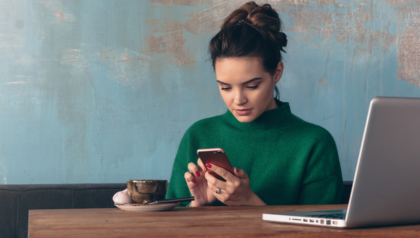 Girl with a green jumper